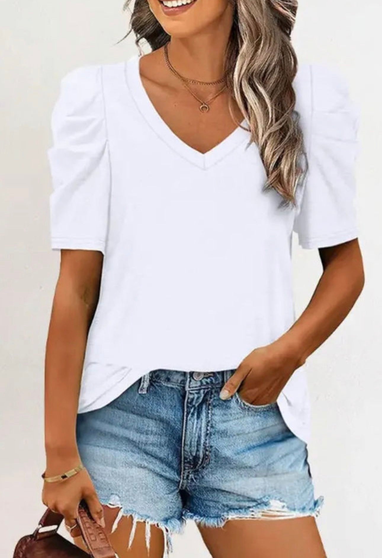 White puff top