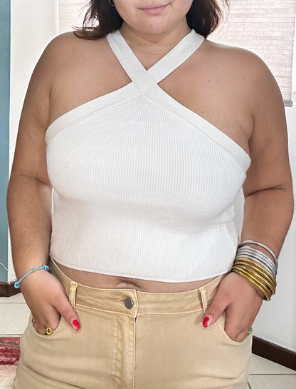 white halter top